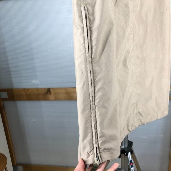 Vintage HS JEANS CO Tan Cargo Drawstring & Side Zipper Hem Maxi Skirt Sz L - Picture 7 of 14